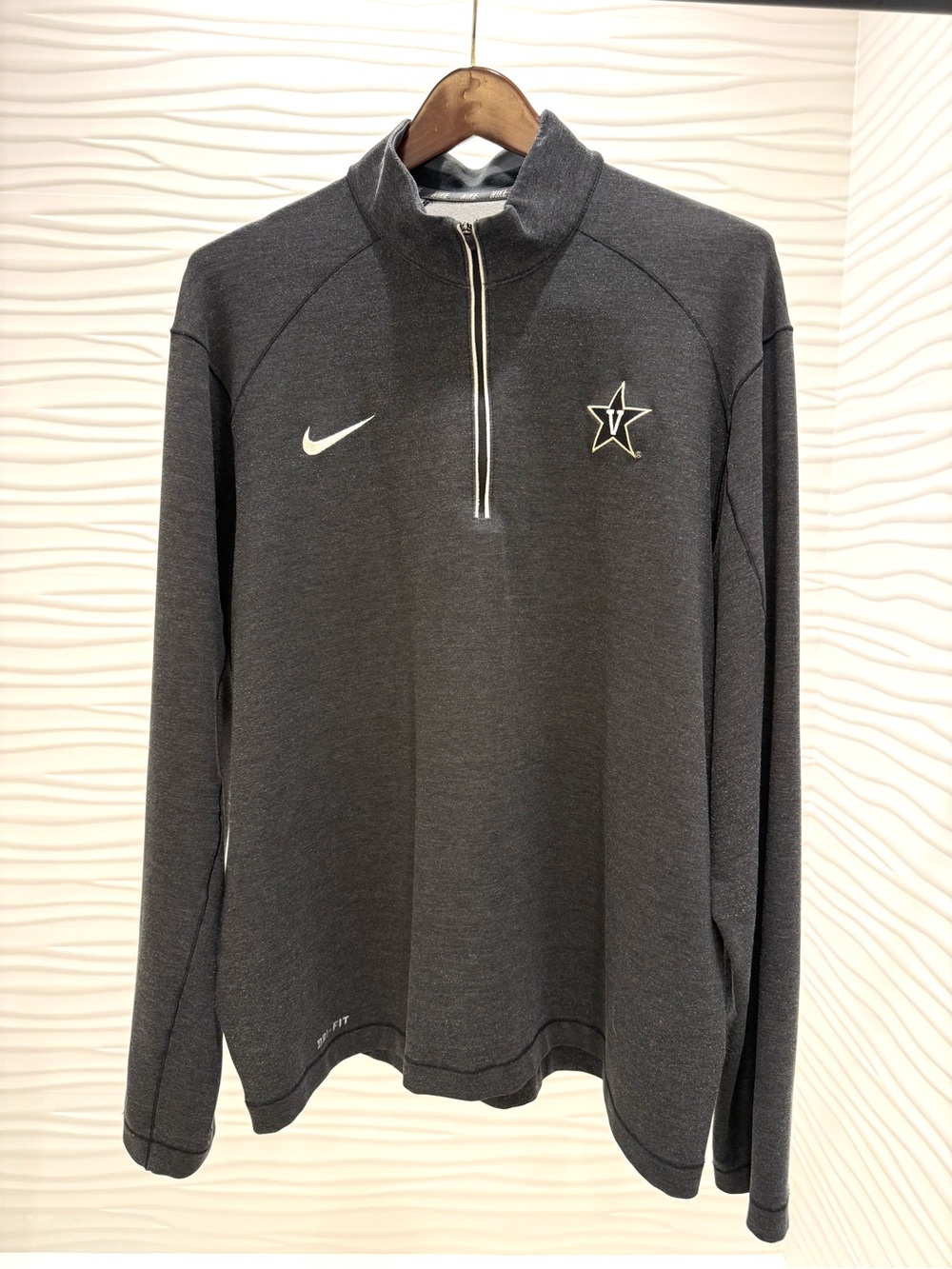 Nike Vanderbilt Black Quarter-Zip Pullover Dri Fit XL